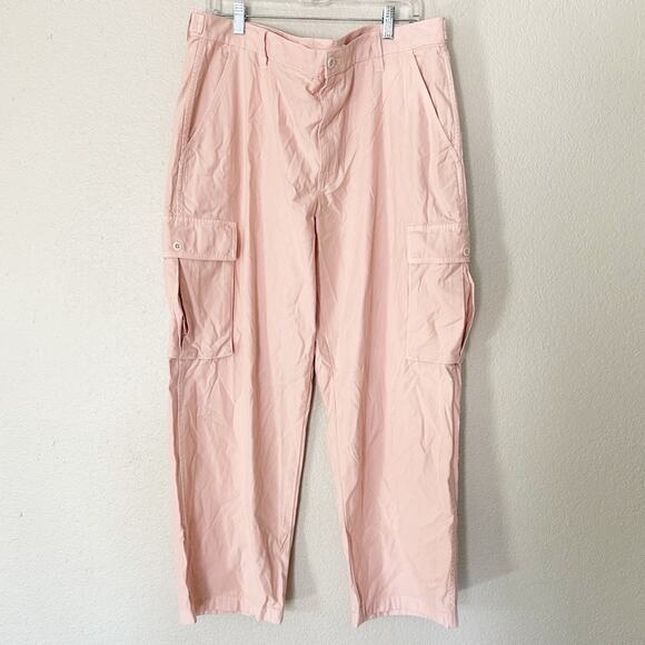 Madewell Garment-Dyed Low-Slung Straight Cargo Pants Pink Size 32 - Picture 4 of 12